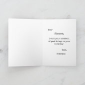 Carte Verre à cocktail rose humour mignon Anniversaire s (Intérieur)