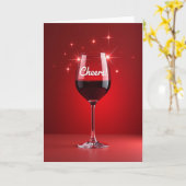 Carte Verre à Vin Cheers (Fleur jaune)