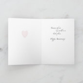Carte Verre à vin de cœur pour anniversaire de mariage (Intérieur)