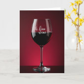 Carte Verre à Vin Vieilli (Fleur jaune)