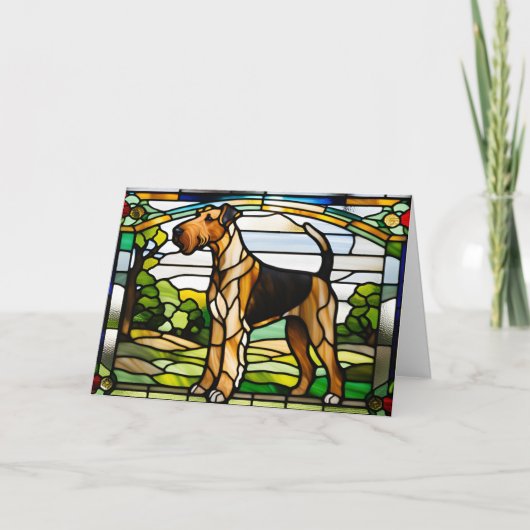 Carte Verre Airedale Mignon (Devant)