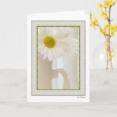 Carte Verre blanc avec marguerites 4 (Fleur jaune)