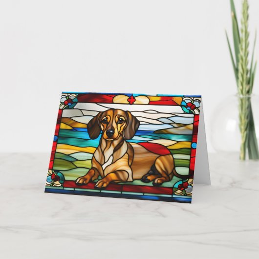 Carte Verre Dachshund (Devant)