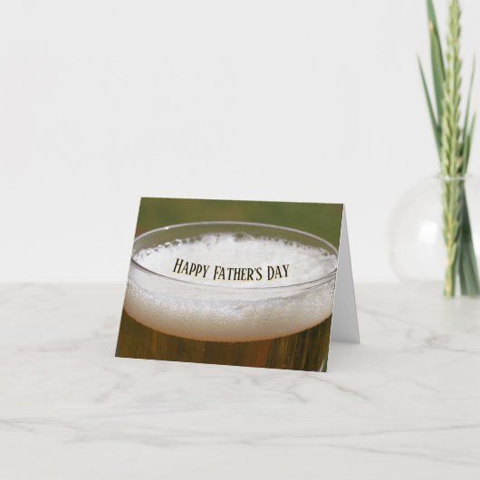 Carte Verre De Fête des pères De Bière Foamy (Devant)