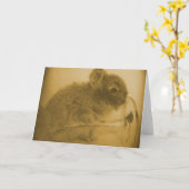 Carte Verre de lapin et de vin (Fleur jaune)