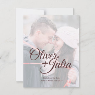 Carte *Verre Frosted* Enregistrer La Date