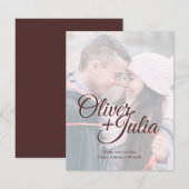 Carte *Verre Frosted* Save The Date (Devant / Derrière)