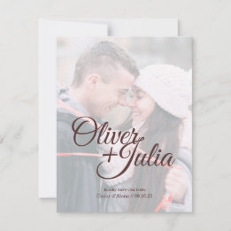 Carte *Verre Frosted* Save The Date