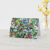 Carte Verre marin - 2 (Fleur jaune)