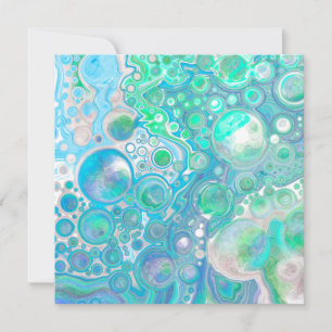 Carte Verre marin personnalisé bleu et vert