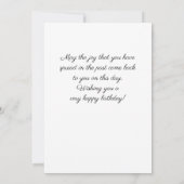 Carte Verre rouge moderne 60e anniversaire (Dos)