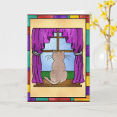 Carte Verre souillé Kitty (Fleur jaune)