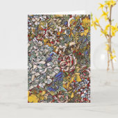 Carte Verre verni Botanique Floral (Fleur jaune)