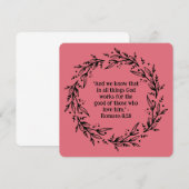 Carte Verrerie florale noire contemporaine Vide religieu (Devant / Derrière)