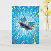 Carte Verres Mardi Gras (Fleur jaune)