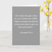 Carte Vers de bible de 29:11 de JÉRÉMIE (Fleur jaune)