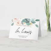 Carte Vers de nouveaux parents en Merci de Mariage de dr (Devant)