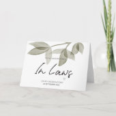 Carte Vers de nouveaux parents en Merci de Mariage de dr (Devant)