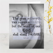 Carte Vers inspiré de bible : La parole de Dieu se (Fleur jaune)