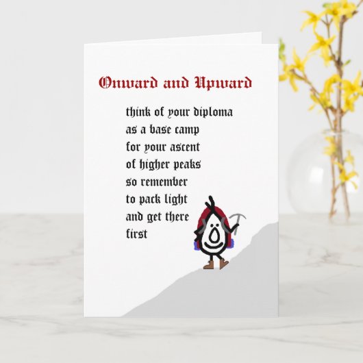 Carte Vers le haut et vers le haut (Fleur jaune)