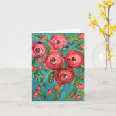 Carte Vers le haut Rose (Fleur jaune)