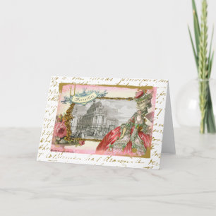 Carte Versailles Marie Antoinette Élégance Collage