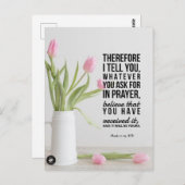 Carte Verse Bible Mark 11:24 - Carte postale (Devant / Derrière)