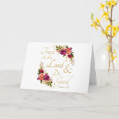 Carte Verse de la Bible chrétienne : Confiance dans le S (Fleur jaune)