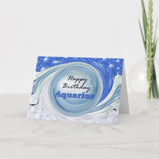 Carte Verseau de joyeux anniversaire (Devant)