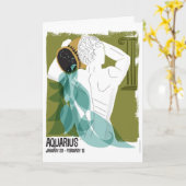 Carte Verseau le zodiaque de porteur de l'eau (Fleur jaune)