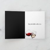 Carte Verser Le Vin Dans Le Verre Anniversaire (Intérieur)