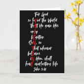 Carte Verset biblique de la Saint-Valentin Jésus Jean 3_ (Fleur jaune)