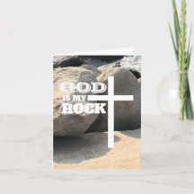 Verset biblique Dieu est mon Rocher Croix blanche