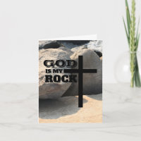 Verset biblique Dieu est mon Rocher Croix noire Ch