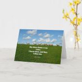 Carte verset biblique, Jean 10:27 (Fleur jaune)