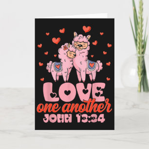 Carte Verset biblique Jean 13&#; Lama Saint-Valentin ch