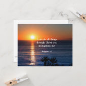 Carte verset biblique, Philippiens 4:13 (Devant/Arrière en situation)