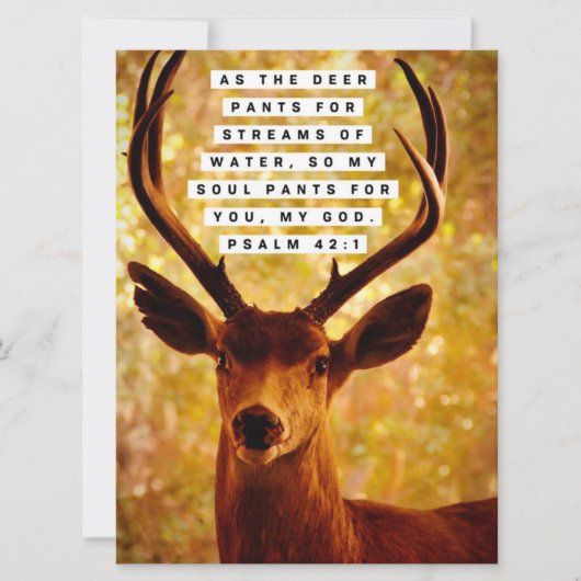 Carte Verset biblique - Psaume 42:1 (Devant)