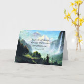 Carte verset de la Bible, Phil 4:13, je peux faire tout, (Fleur jaune)