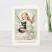 Carte Verset de l'Écriture de l'ange de perte d'animal d (Devant)