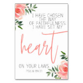 Carte Verset Psalm Bible (Dos)