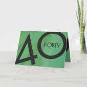 Carte Vert 40 Décennie Anniversaire (Devant)