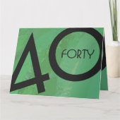 Carte Vert 40 Décennie Anniversaire (Devant)