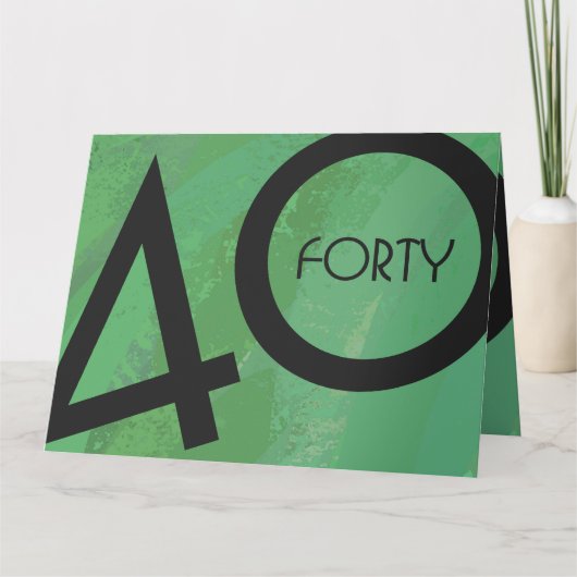 Carte Vert 40 Décennie Anniversaire (Devant)