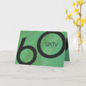 Carte Vert 60 Décennie Anniversaire (Fleur jaune)