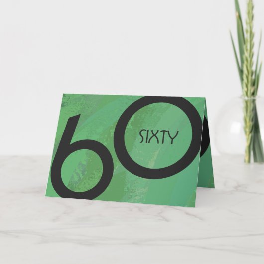 Carte Vert 60 Décennie Anniversaire (Devant)