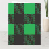 Carte Vert à carreaux Joyeux Noël (Dos)