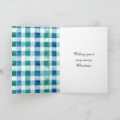 Carte Vert Blanc Bleu Trappe Plaid Noël (Intérieur)