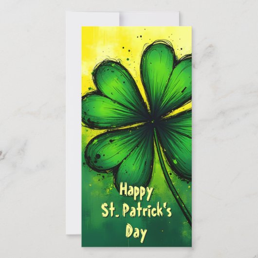 Carte Vert, Bonheur & Joie - Bonne St. Patrick! (Devant)