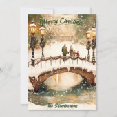 Carte Vert classique Joyeux Noël aquarelle (Devant)